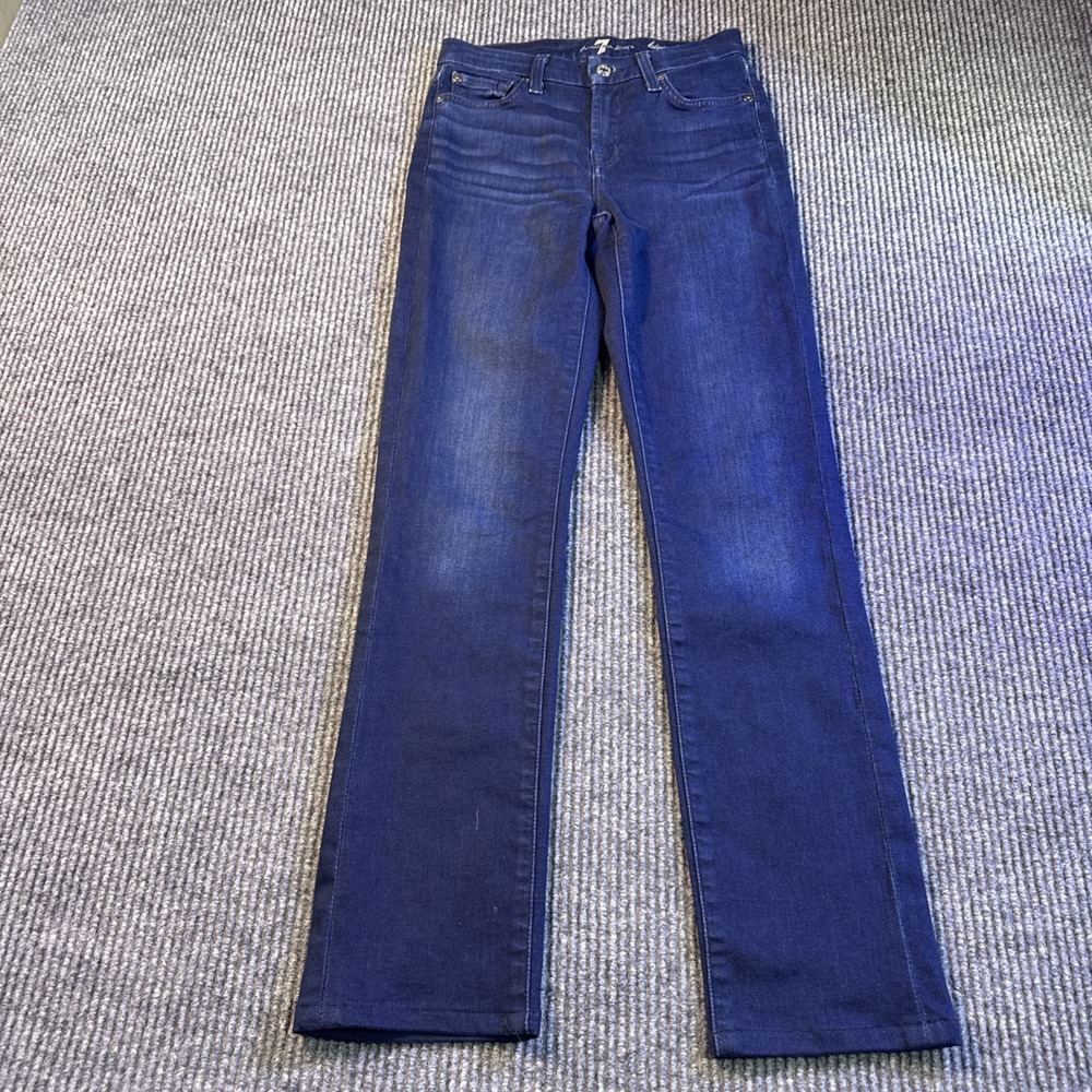 7 For All Mankind jeans women 26/29 Kimmie Straight Mid-Rise Stretch dark wash